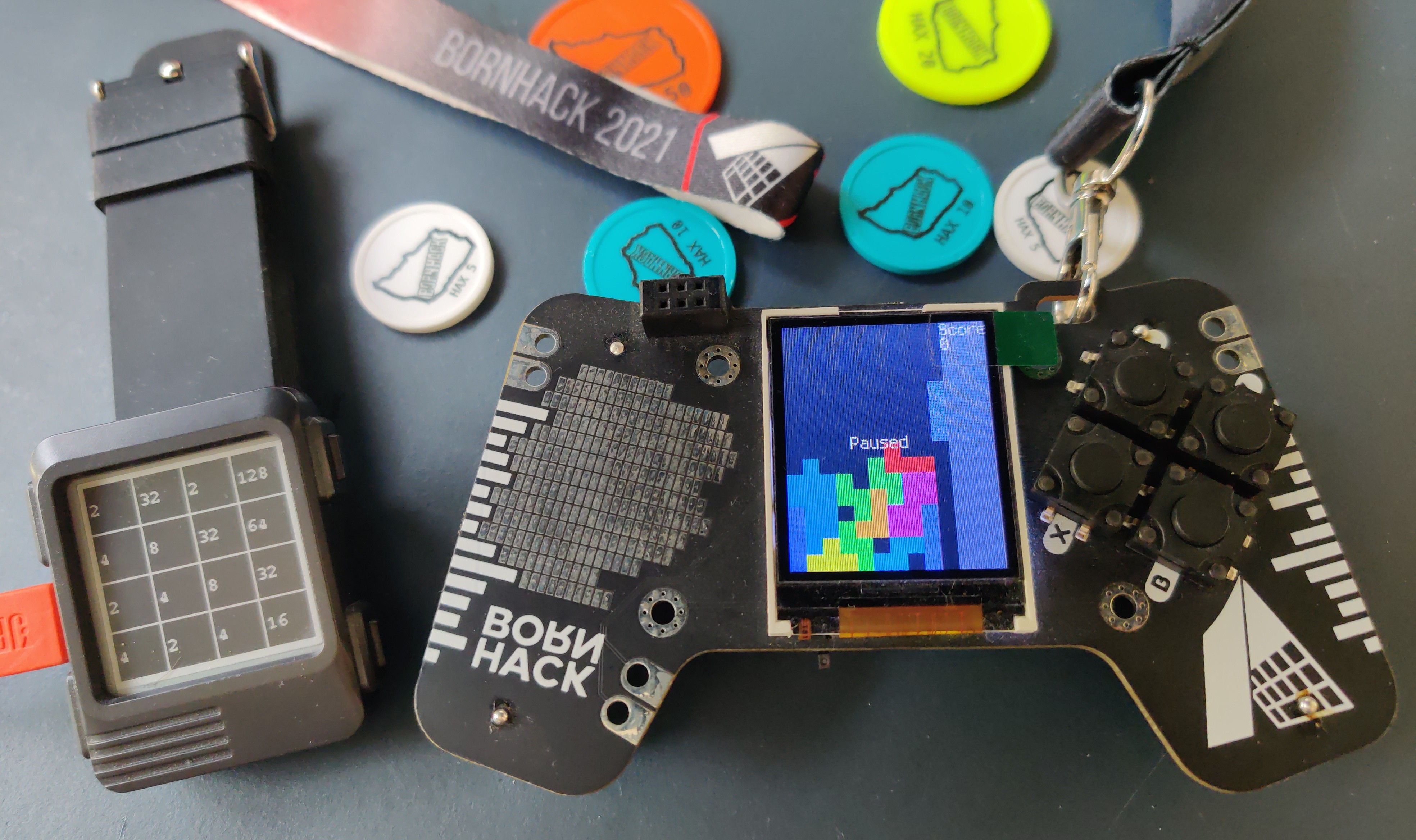 Watchy 2048 BH 2022 badge tetris
